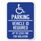 Signmission Parking Vehicle Id Required Up to $200 Fine for Violation Heavy-Gauge Aluminum Parking, A-1824-23350 A-1824-23350 - alternate 1